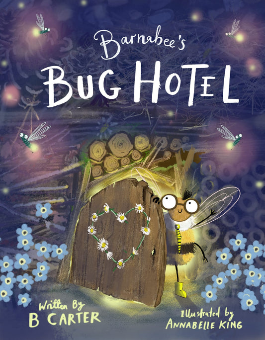 Barnabee's Bug Hotel children's book hardcover cover illustration